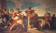 Georeg frederic watts,O.M.S,R.A. Alfred Inciting the Saxons to Encounter the Danes at Sea Sweden oil painting artist